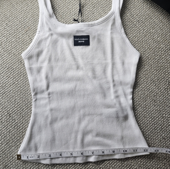 White Ribbed Tank Top - Picture 4 of 8